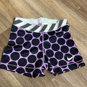 Women’s nike pro three inch polka dot athletic shorts